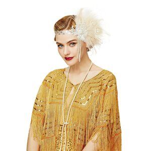 8579 Gatsby Shawl Wrap For 1920s Evening Party Night Cape For Women Bridal